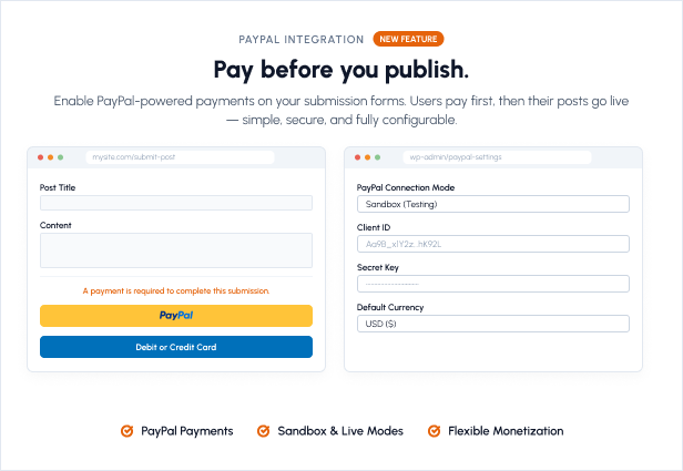 Frontend Post Submission Manager