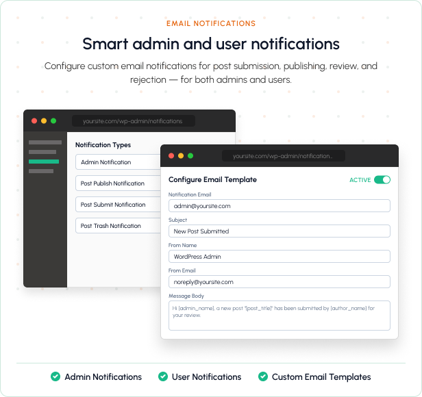 Frontend Post Submission Manager