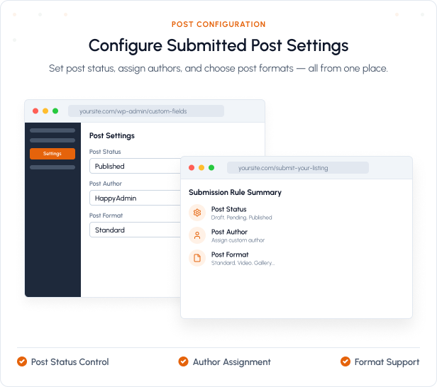 Frontend Post Submission Manager