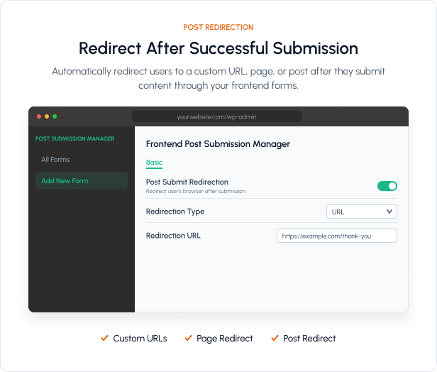 Frontend Post Submission Manager
