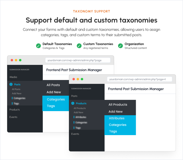 Frontend Post Submission Manager