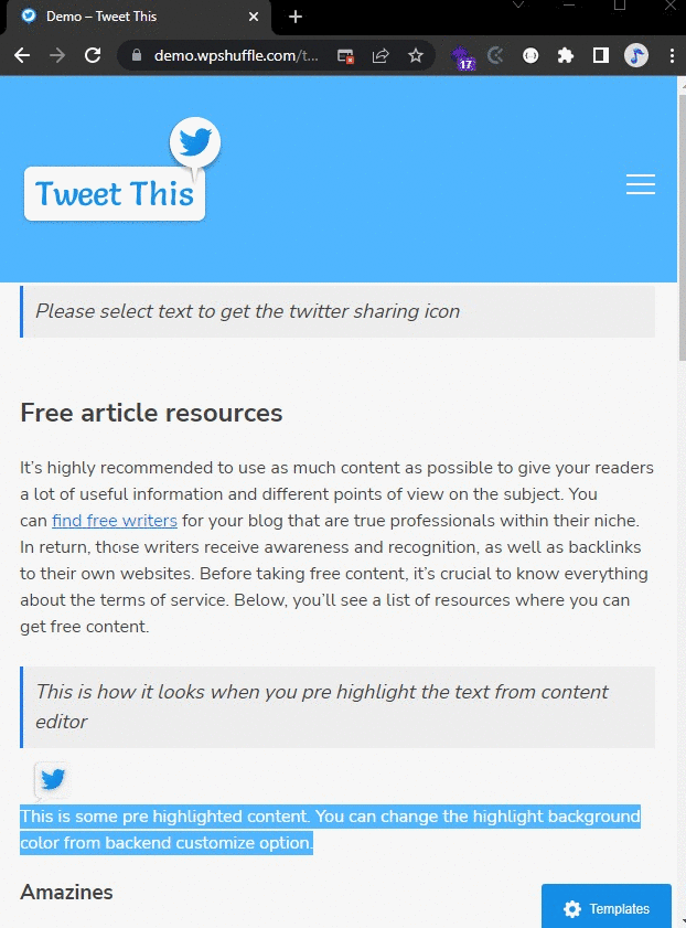 Tweet This - Click to Tweet WordPress Plugin - 2