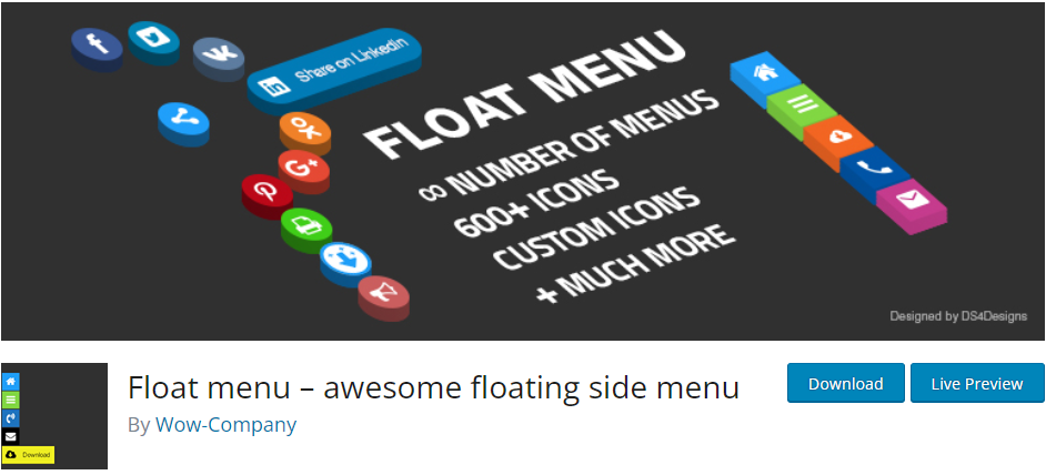 Float menu – awesome floating side menu