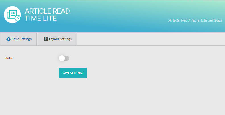 article read time - Basic Settings