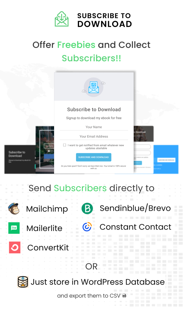 Subscribe to Download - Download after Email Subscription WordPress Plugin - 1