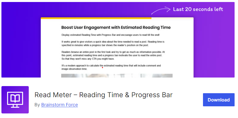 Read Meter - Reading Time & Progress Bar