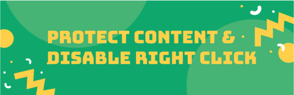 Protect Content Disable Right Click