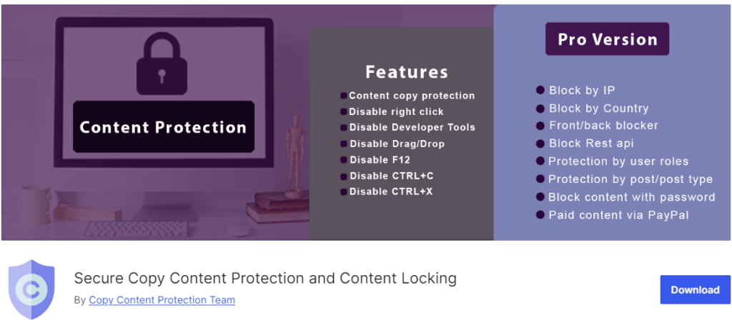 Secure Cop Protection and content lock