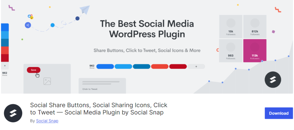 social share button | Click to Tweet Plugins