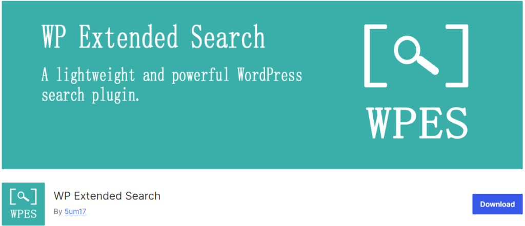 WP Extended Search |  WordPress Search Plugins