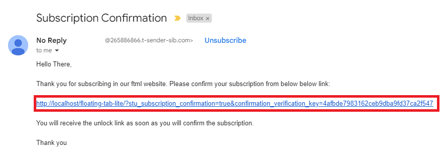 subscription confirmation
