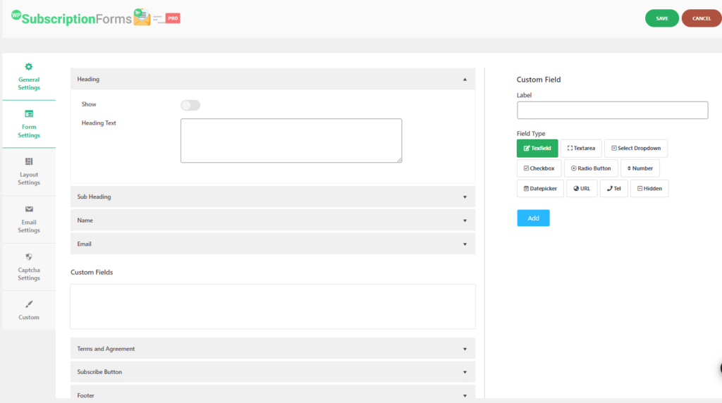 Form Settings