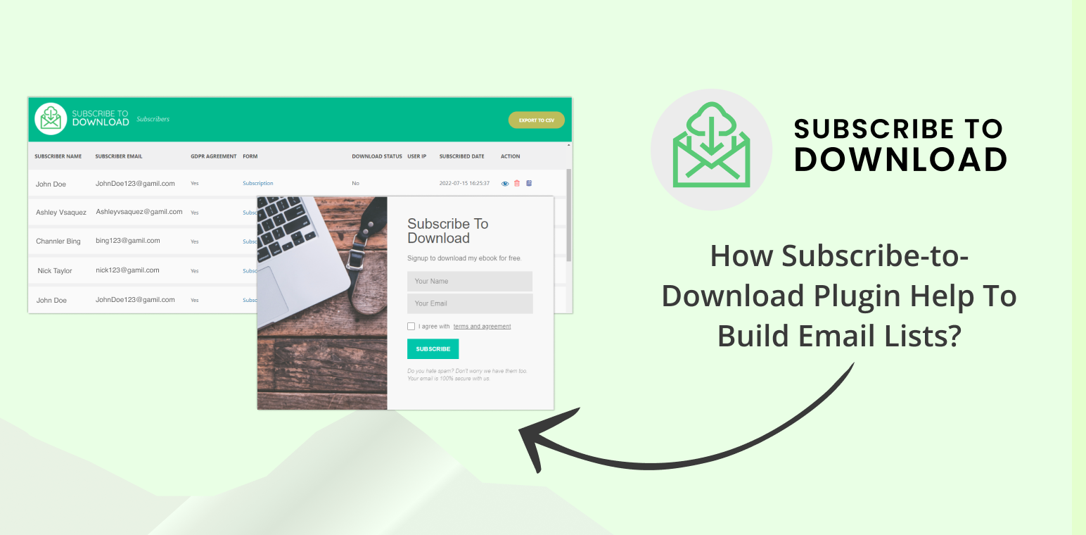 How subscribe to download plugin help to build email lists