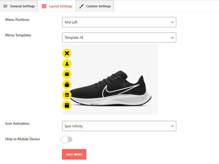 layout settings